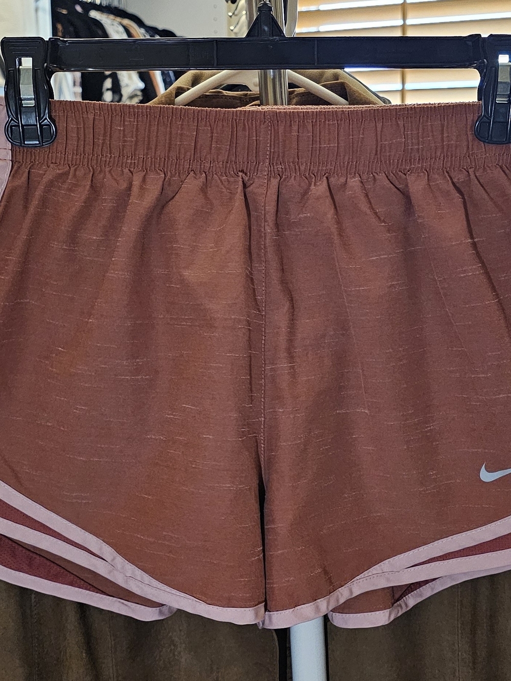 Nike Women's Rust and Pink Athletic Shorts. Size M.